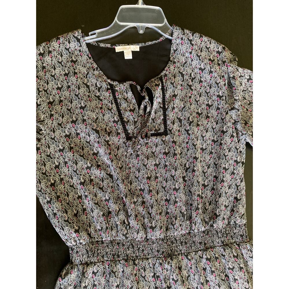 Westport 1962 Black/blue/pink Floral Maxi Dress Plus Sz16 - Picture 3 of 11